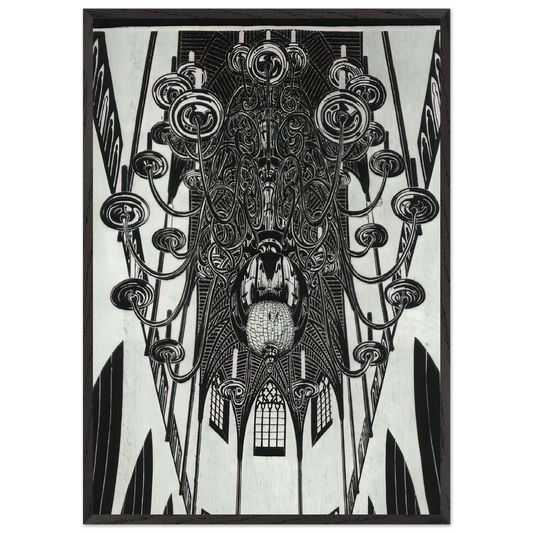ESCHER 2 - MC Escher 70x100 cm / 28x40 inches Framed Art Print – Black Wooden Frame | Maurits Cornelis Escher Prints