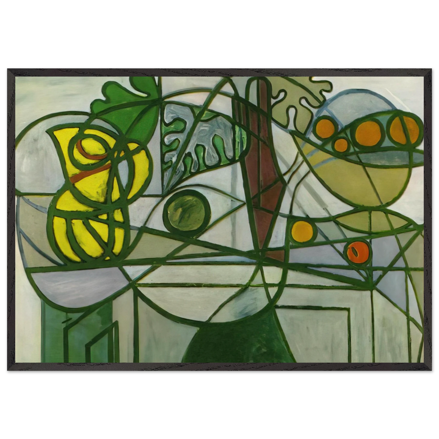 STILL LIFE N4 - Pablo Picasso 70x100 cm / 28x40 inches Framed Art Print – Black Wooden Frame