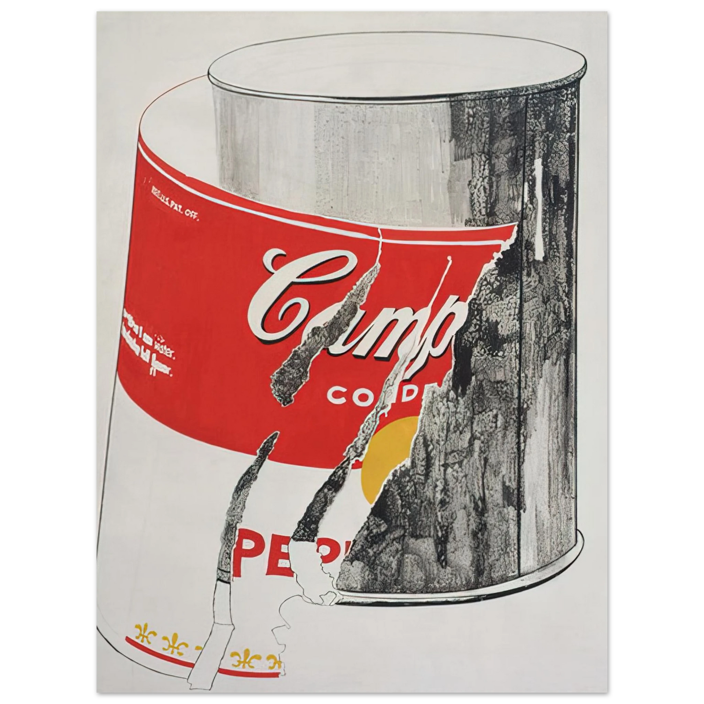 Andy Warhol - Big Torn Campbell's Soup Can  Pepper Pot  Fine Art Poster