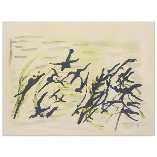 Henri Michaux - COMPOSITION 1  75x100 cm / 30x40inches Fine Art Poster