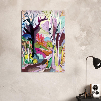L'hiver dans les bois - 1965 - Charles Lapicque Brushed Aluminum Print - 70x100 cm / 28x40 inches | Charles Lapicque Aluminum Print | Charles Lapicque Prints