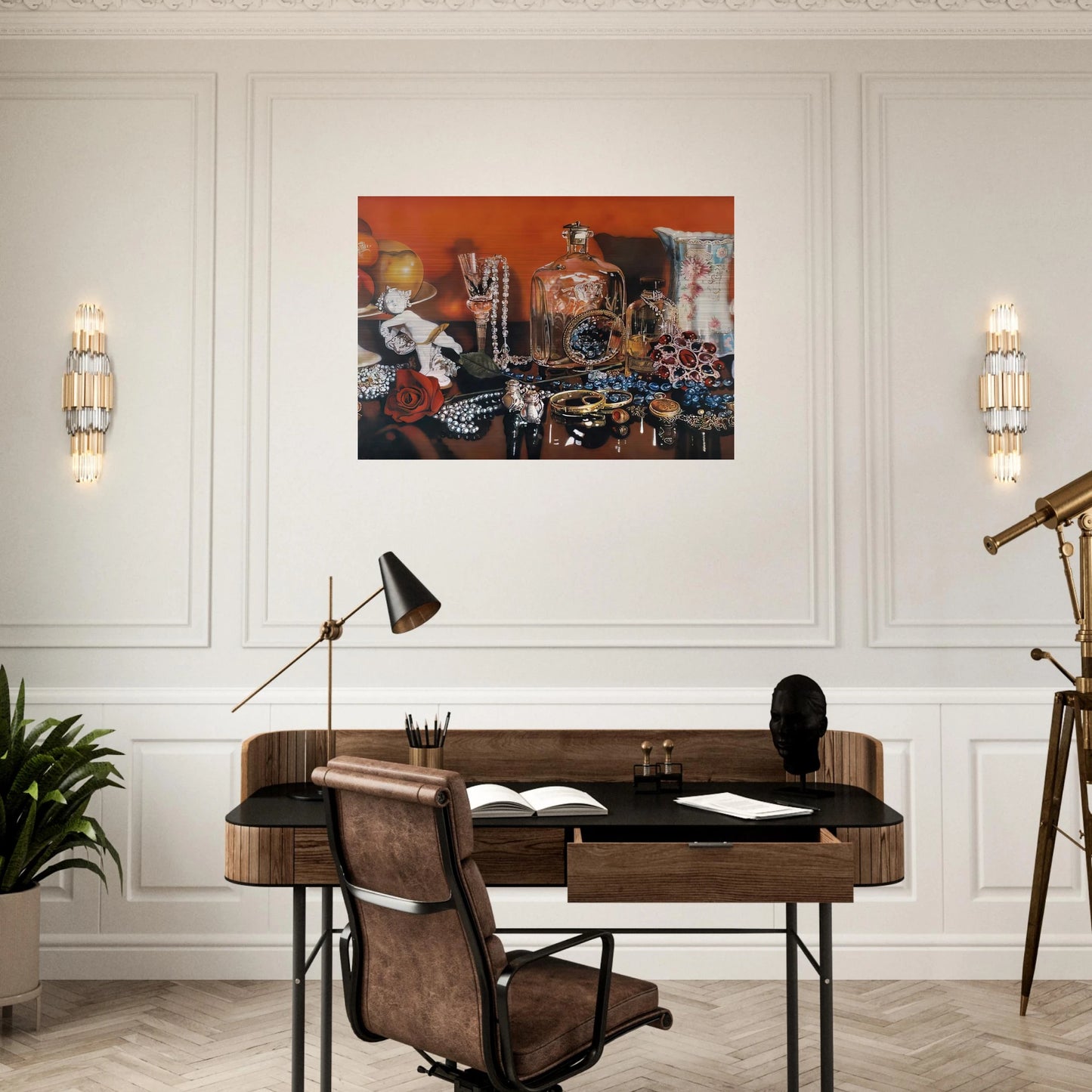 JOLIE MADAME 1973 - Audrey Flack Brushed Aluminum Print - 70x100 cm / 28x40 inches | Audrey Flack Aluminum Print | Audrey Flack Prints
