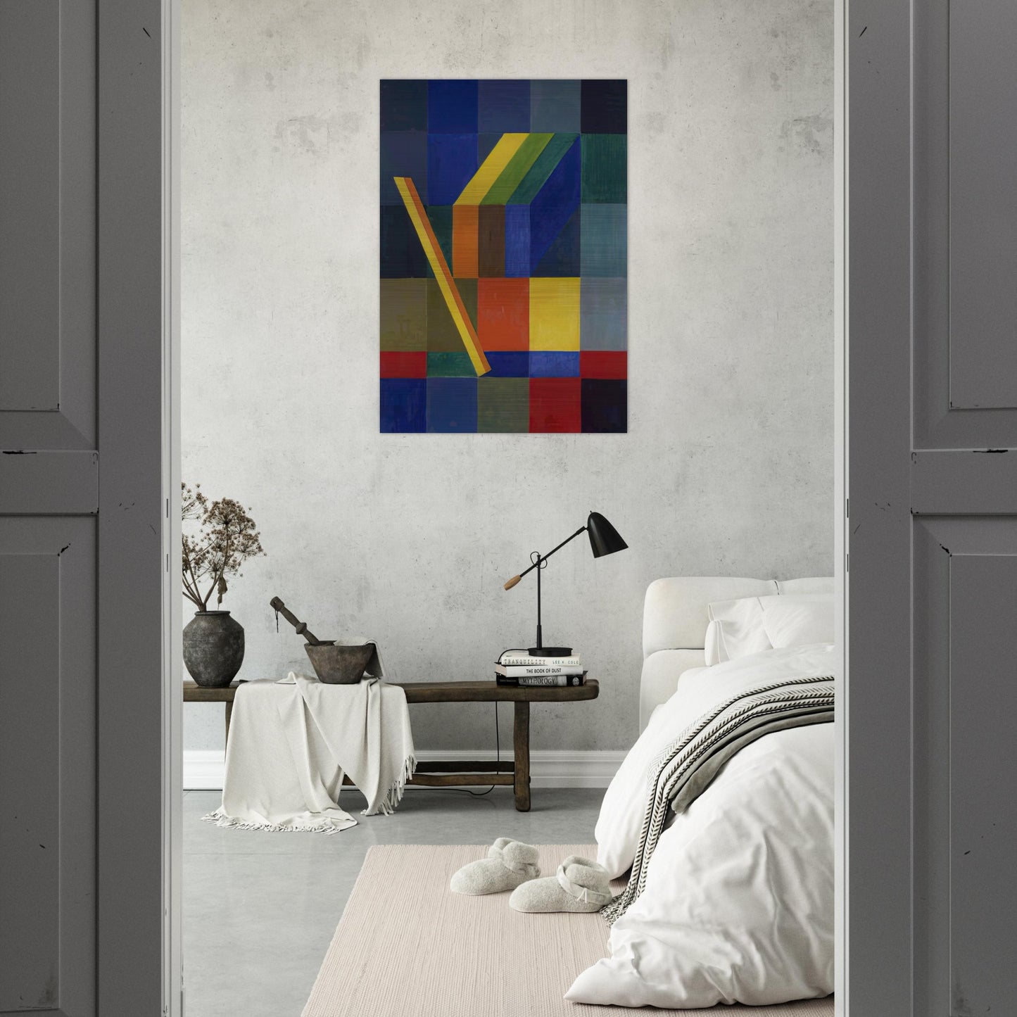 Space Composition I - 1944 - Johannes Itten Brushed Aluminum Print - 70x100 cm / 28x40 inches | Johannes Itten Aluminum Print | Johannes Itten Prints