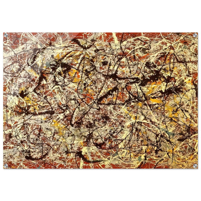MURAL ON INDIAN RED GROUND 1950 - Jackson Pollock Acrylic Print - 70x100 cm / 28x40″ inches