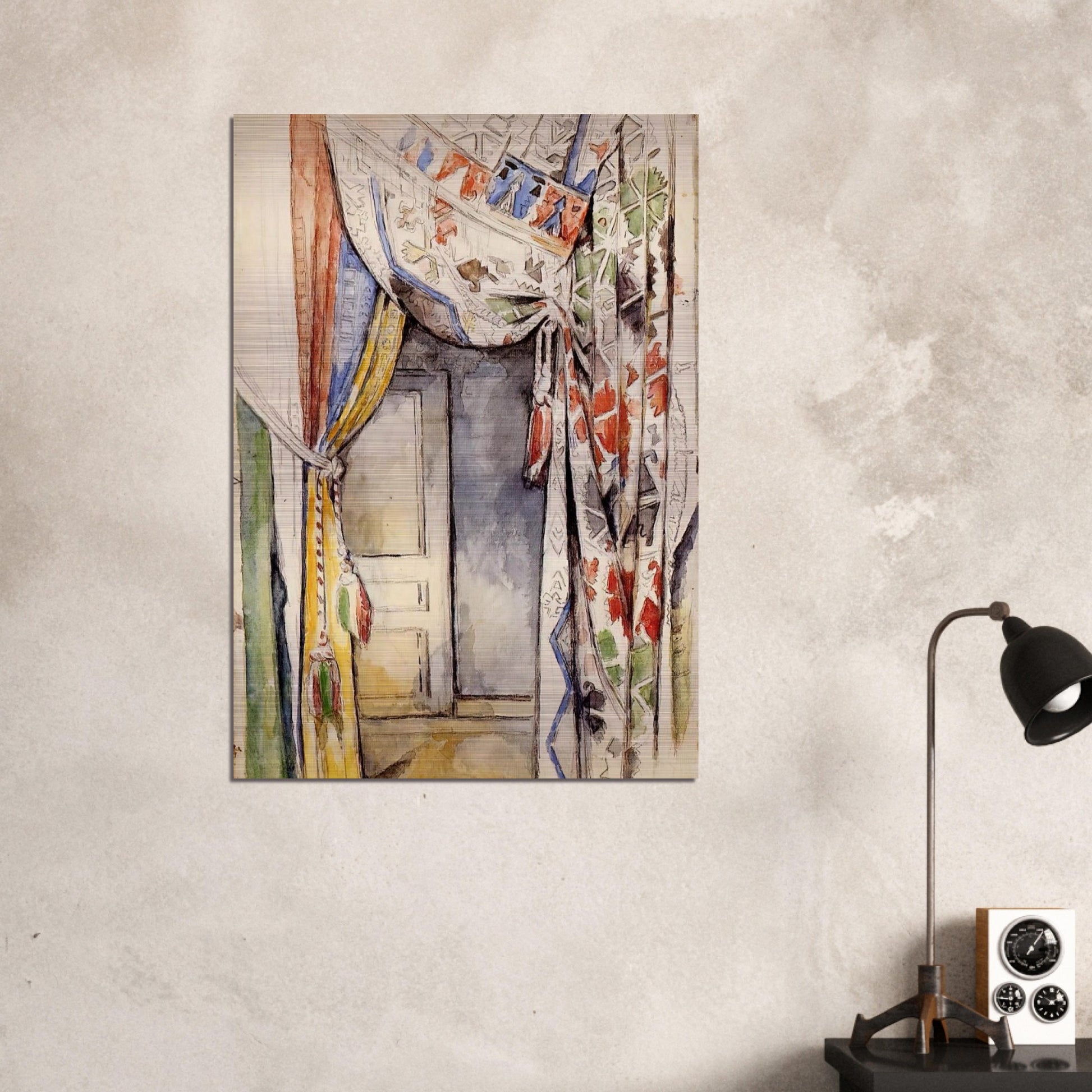 Curtains - Paul Cézanne Brushed Aluminum Print - 70x100 cm / 28x40 inches | Paul Cézanne Aluminum Print | Paul Cézanne Prints