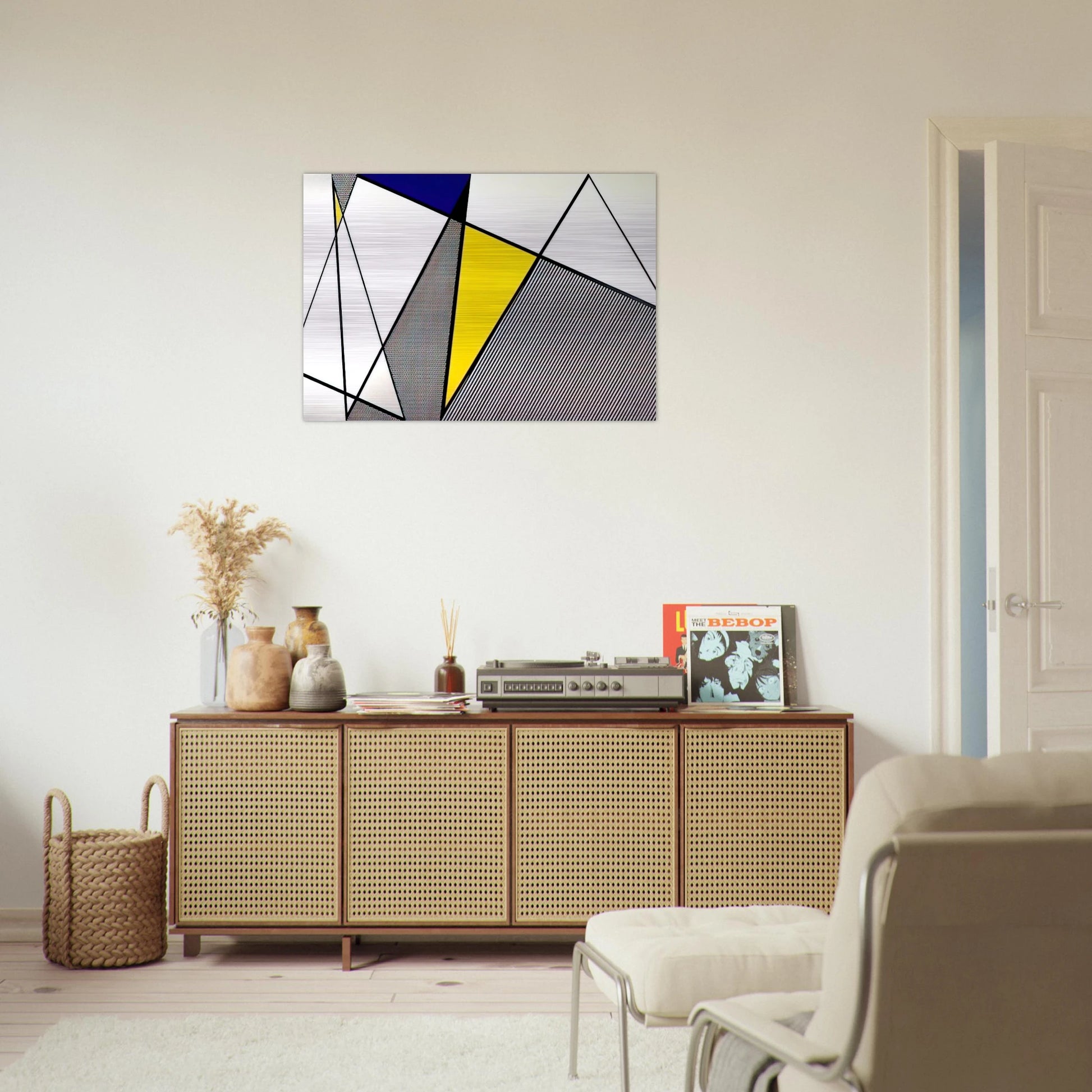 PERFECT PAINTING 1 1985 - Roy Lichtenstein Brushed Aluminum Print - 70x100 cm / 28x40 inches | Roy Lichtenstein Aluminum Print | Roy Lichtenstein Prints