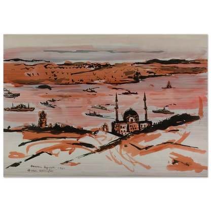 NILE RIVER AT ASWAN EGYPT 1960 - Ivan Albright Brushed Aluminum Print - 70x100 cm / 28x40 inches | Ivan Albright Aluminum Print | Ivan Albright Prints