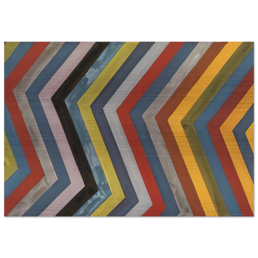 Irregular Bands with Colors Superimposed - Sol LeWitt Brushed Aluminum Print - 70x100 cm / 28x40 inches | Sol LeWitt Aluminum Print | Sol LeWitt Prints