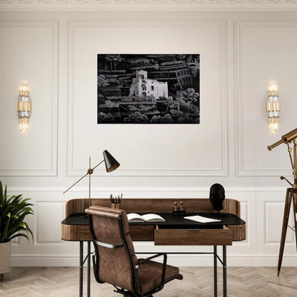 FARMHOUSE RAVELLO - MC Escher Brushed Aluminum Print - 70x100 cm / 28x40 inches | MC Escher Aluminum Print | MC Escher Prints