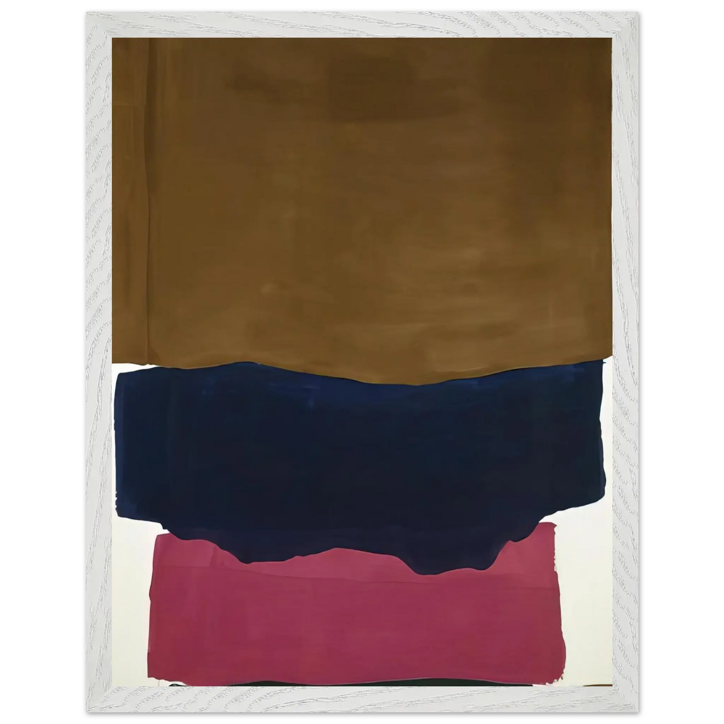 Helen Frankenthaler - Indian Summer - 1967 Wall art - 27x35 cm / 11x14 Inches - Premium Wooden Framed Poster With Fine Art Paper - White frame