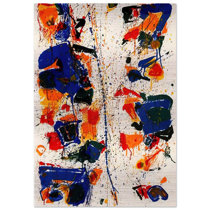 The White Line - Sam Francis Brushed Aluminum Print - 70x100 cm / 28x40 inches | Sam Francis Aluminum Print | Sam Francis Prints