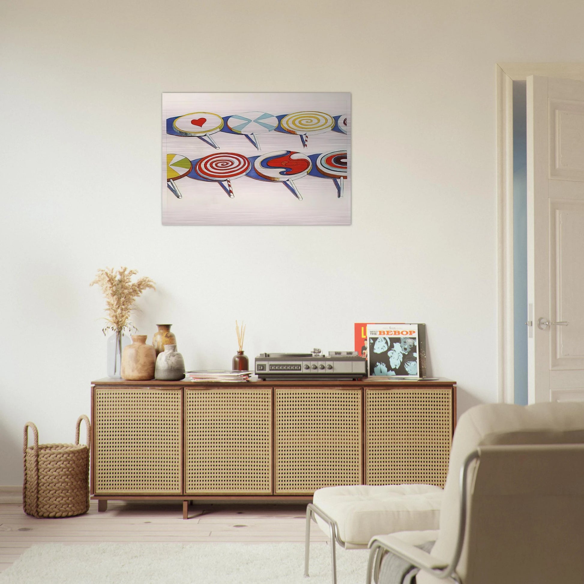 Big Suckers - 1971 - Wayne Thiebaud Brushed Aluminum Print - 70x100 cm / 28x40 inches | Wayne Thiebaud Aluminum Print | Wayne Thiebaud Prints