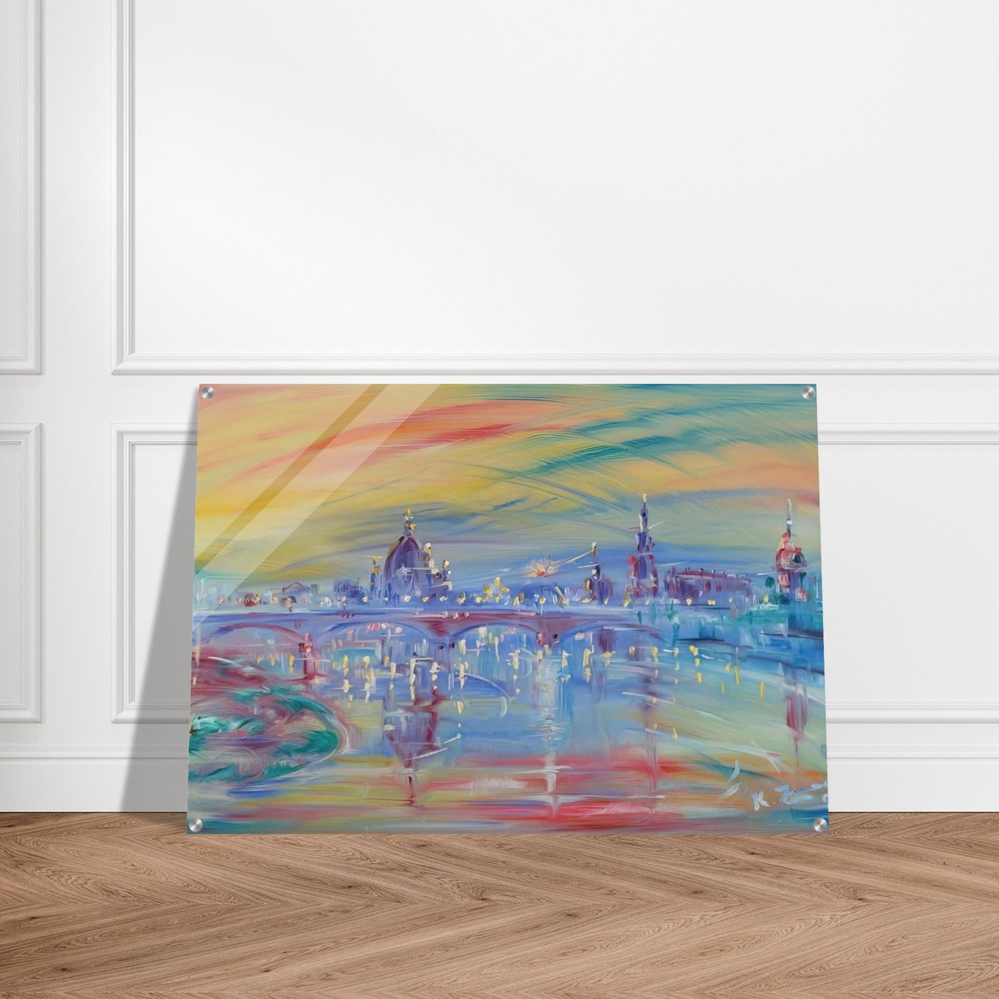 View of Rome and the Tiber - Konrad Zuse Acrylic Print - 70x100 cm / 28x40″ inches