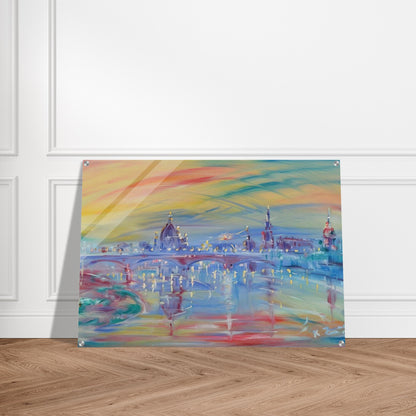 View of Rome and the Tiber - Konrad Zuse Acrylic Print - 70x100 cm / 28x40″ inches