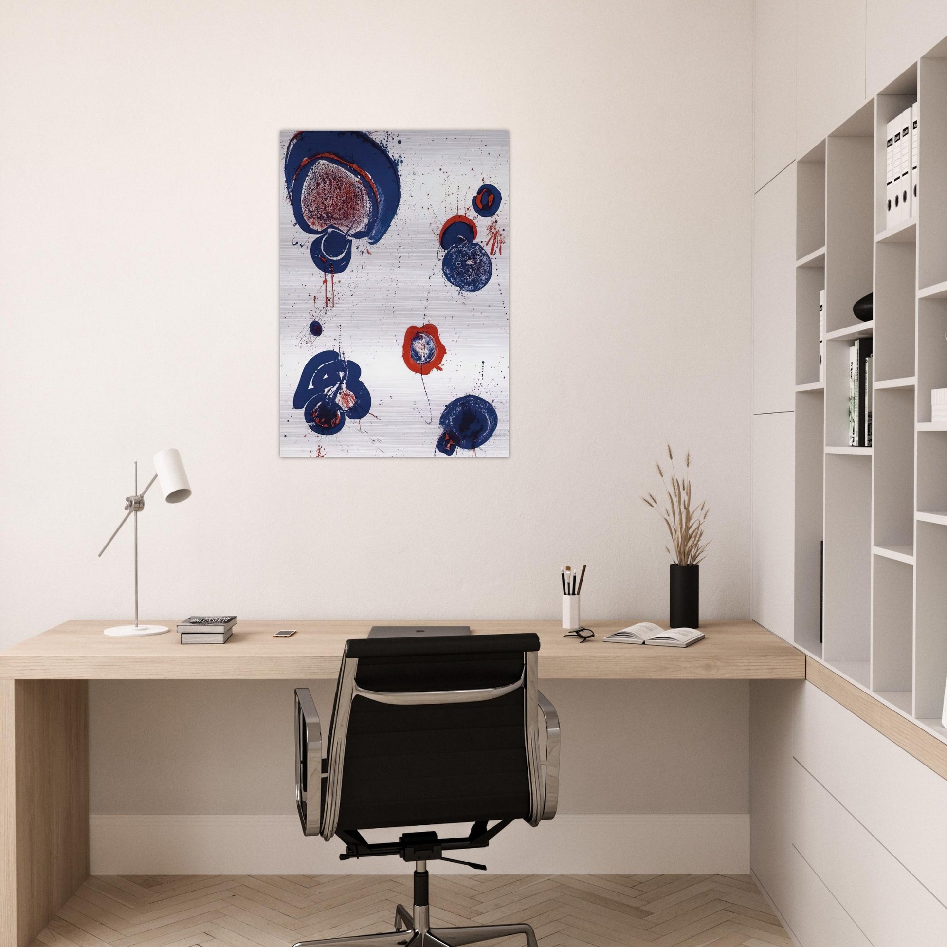 Chinese Planet - Sam Francis Brushed Aluminum Print - 70x100 cm / 28x40 inches | Sam Francis Aluminum Print | Sam Francis Prints