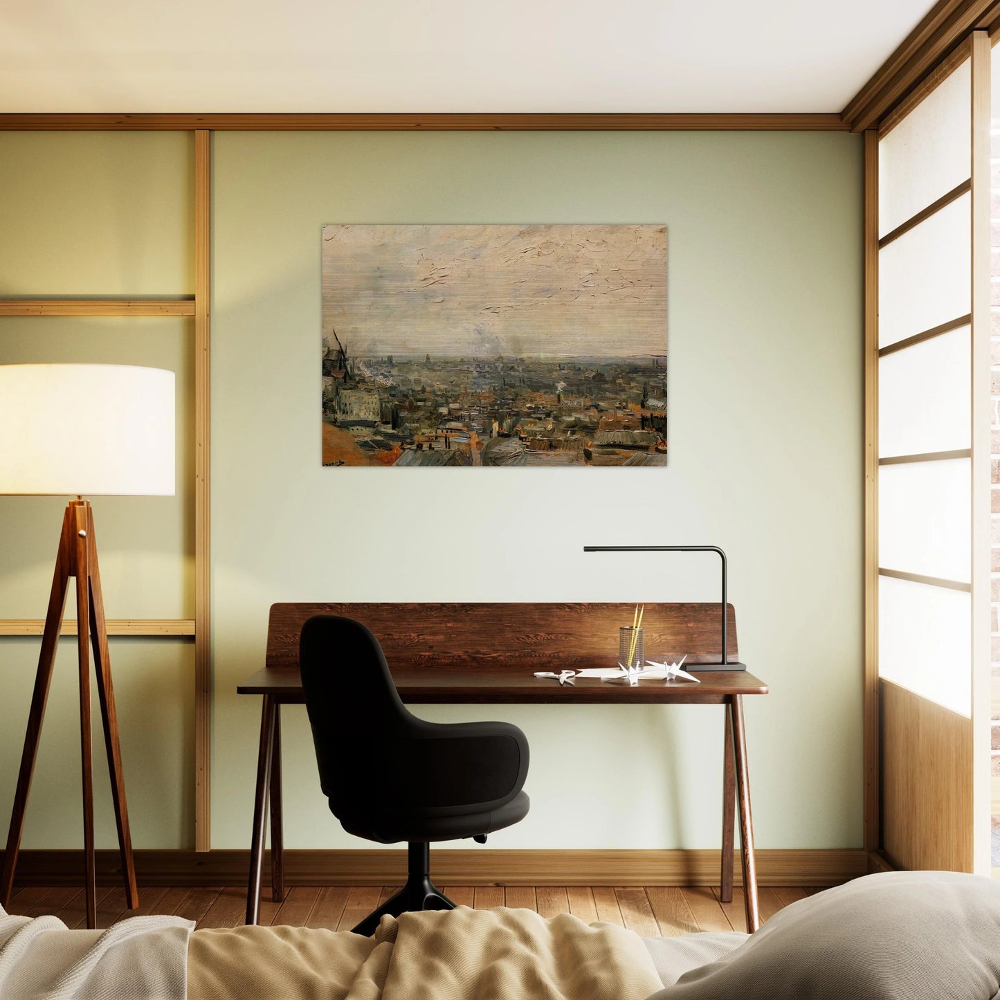 View of Paris from Montmartre - Vincent van Gogh Brushed Aluminum Print - 70x100 cm / 28x40 inches | Vincent van Gogh Aluminum Print | Vincent van Gogh Prints