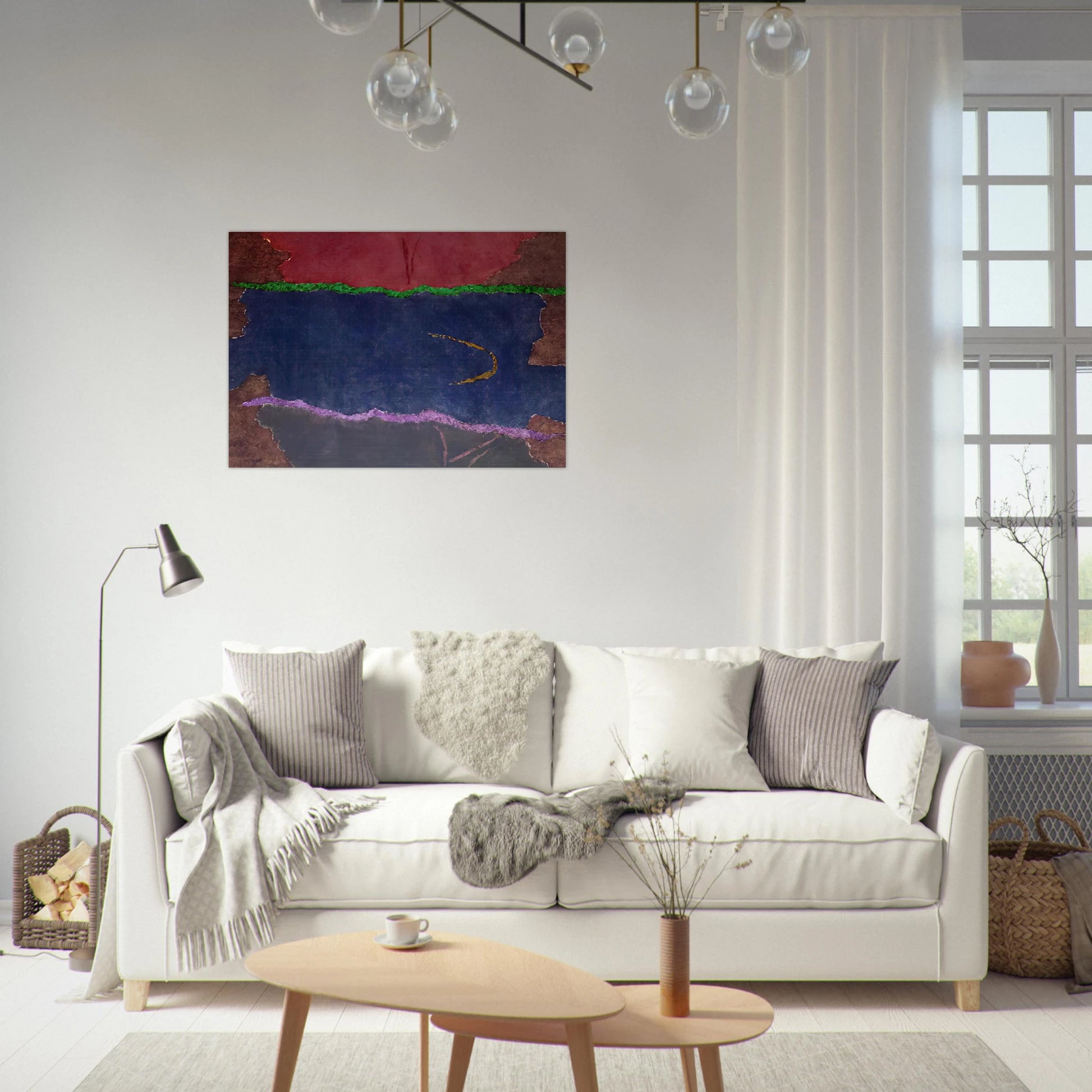 Infinity Field, Lefkada Series - 1982 - Theodoros Stamos Brushed Aluminum Print - 70x100 cm / 28x40 inches | Theodoros Stamos Aluminum Print | Theodoros Stamos Prints