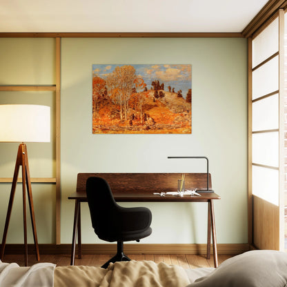 The Cedar Lot, Old Lyme - Childe Hassam Brushed Aluminum Print - 70x100 cm / 28x40 inches | Childe Hassam Aluminum Print | Childe Hassam Prints