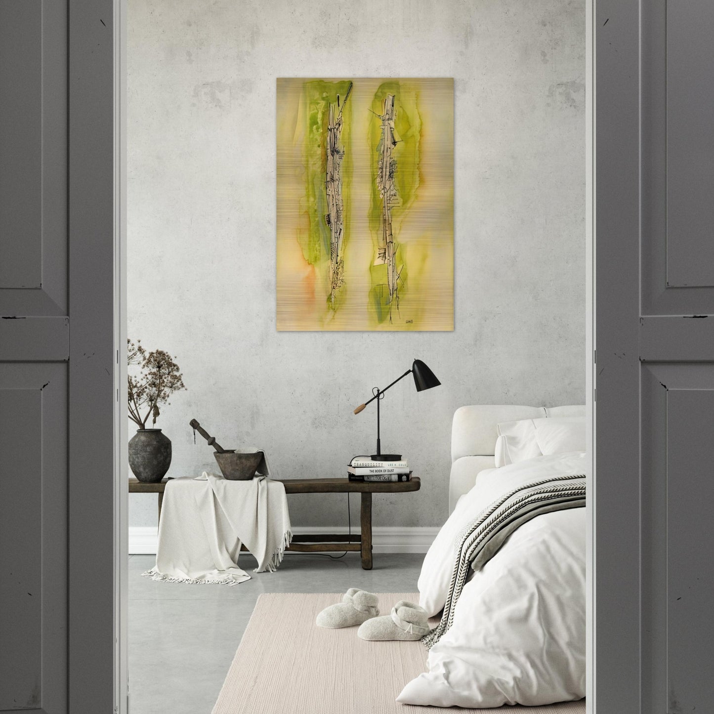 Untitled - 1940 - Wols Brushed Aluminum Print - 70x100 cm / 28x40 inches | Wols Aluminum Print | Wols Prints