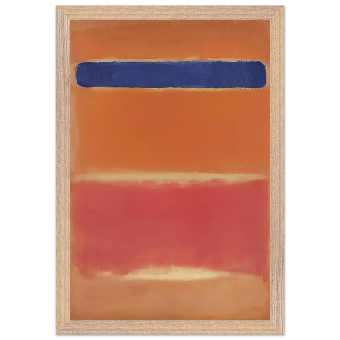 Mark Rothko - Blue Over Red - 1953 Wall Art - 60x80 cm / 24x32 inches - Fine Art Poster-canvas - -