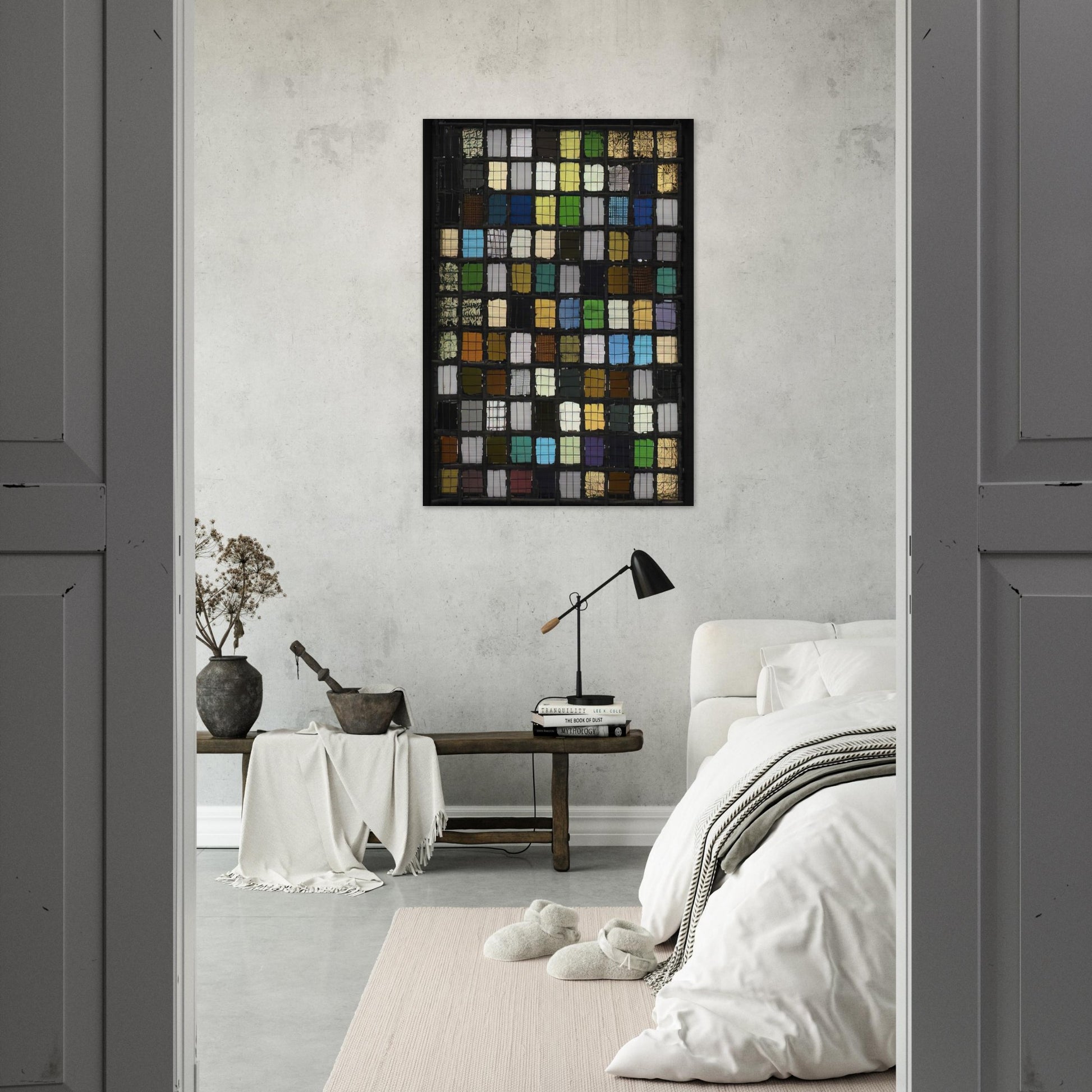 GRID MOUNTED 1921 - Josef Albers Brushed Aluminum Print - 70x100 cm / 28x40 inches | Josef Albers Aluminum Print | Josef Albers Prints