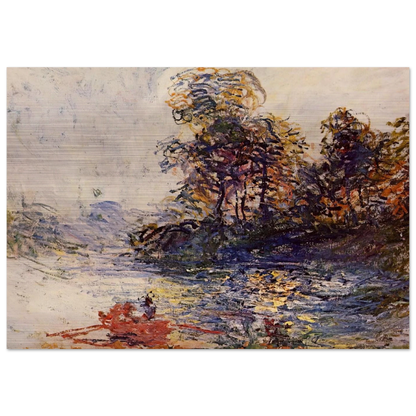 The River - claude monet Brushed Aluminum Print - 70x100 cm / 28x40 inches | claude monet Aluminum Print | claude monet Prints
