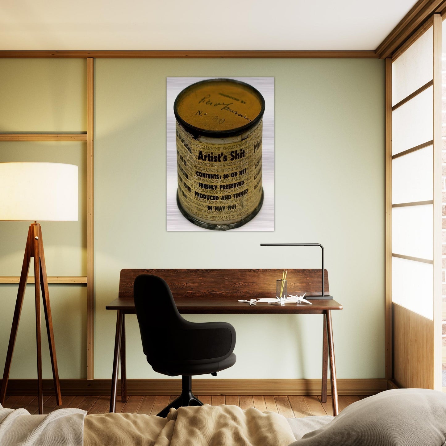 Artist's Shit - Piero Manzoni Brushed Aluminum Print - 70x100 cm / 28x40 inches | Piero Manzoni Aluminum Print | Piero Manzoni Prints