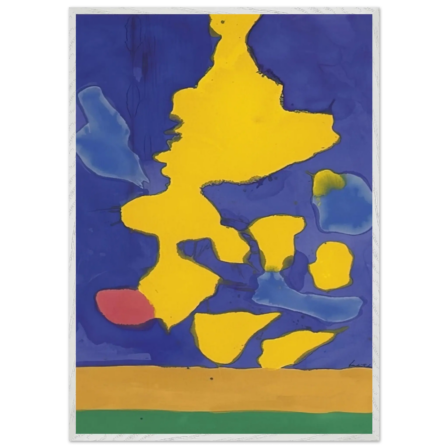 Helen Frankenthaler - Saturn Revisited - 1964 Wall art - 21x29.7 cm / 8x12" - Premium Wooden Framed Poster With Fine Art Paper - Wood frame