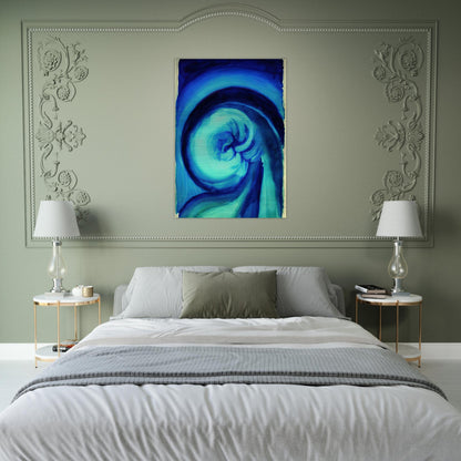 Blue I - Georgia O'Keeffe Brushed Aluminum Print - 70x100 cm / 28x40 inches | Georgia O'Keeffe Aluminum Print | Georgia O'Keeffe Prints