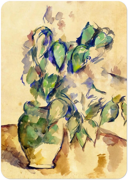 Leaves in a Green Pot By Paul Cézanne Pack of 10 Post Cards | Paul Cézanne Post Cards | A6 (10.5 x 14.8 cm) - 4.1 x 5.8 inches