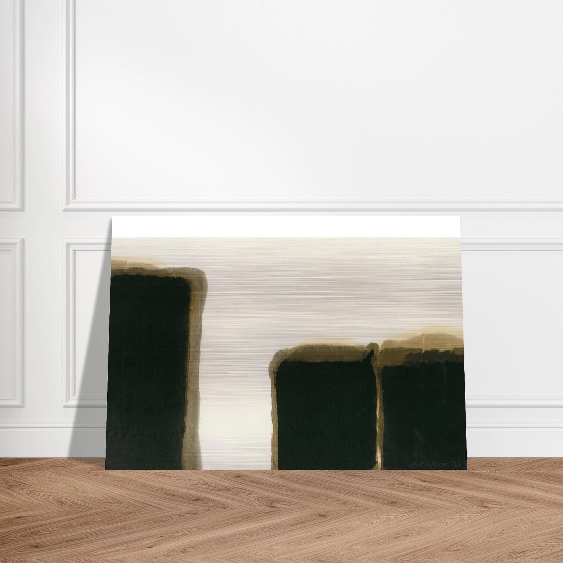 Burnt Umber  Ultramarine I - 1981 - Yun Hyong-keun Brushed Aluminum Print - 70x100 cm / 28x40 inches | Yun Hyong-keun Aluminum Print | Yun Hyong-keun Prints