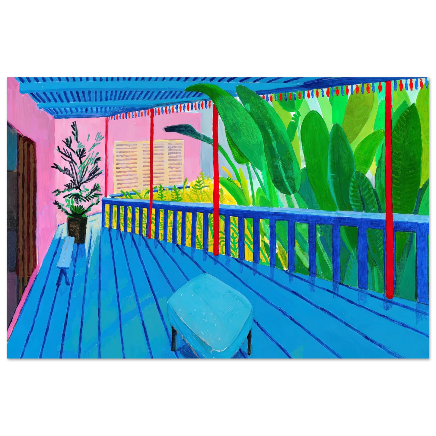 David Hockney - David Hockney Wall art - A1 (59.4 x 84.1  cm) - Premium Wooden Framed Poster With Fine Art Paper-canvas - Wood frame