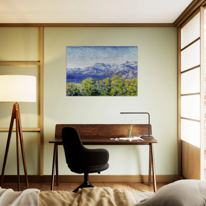 View of Ventimiglia - claude monet Brushed Aluminum Print - 70x100 cm / 28x40 inches | claude monet Aluminum Print | claude monet Prints