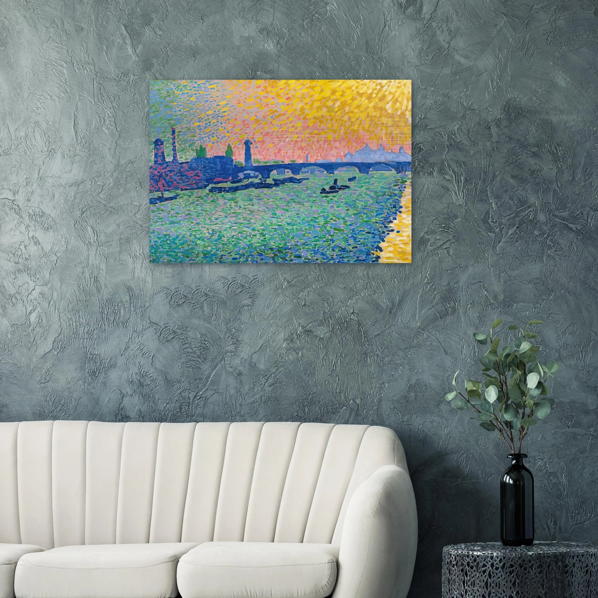 WATERLOO BRIDGE 1906 - Andre Derain Brushed Aluminum Print - 70x100 cm / 28x40 inches | Andre Derain Aluminum Print | Andre Derain Prints