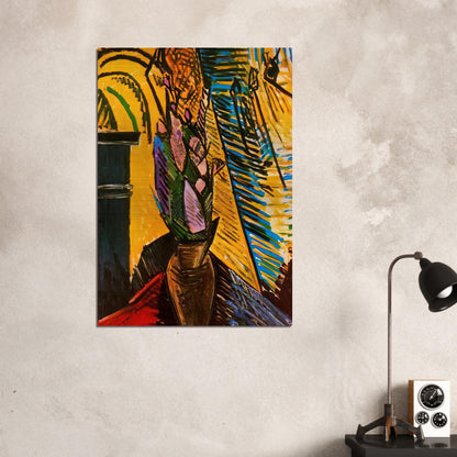 Flowers on the table - Pablo Picasso Brushed Aluminum Print - 70x100 cm / 28x40 inches | Pablo Picasso Aluminum Print | Pablo Picasso Prints