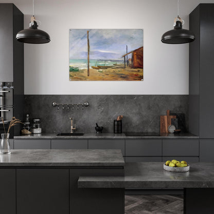 PIOGGIA AL MARE 1929 - Carlo Carra Acrylic Print - 70x100 cm / 28x40″ inches | Carlo Carra Wall Art | Carlo Carra Prints