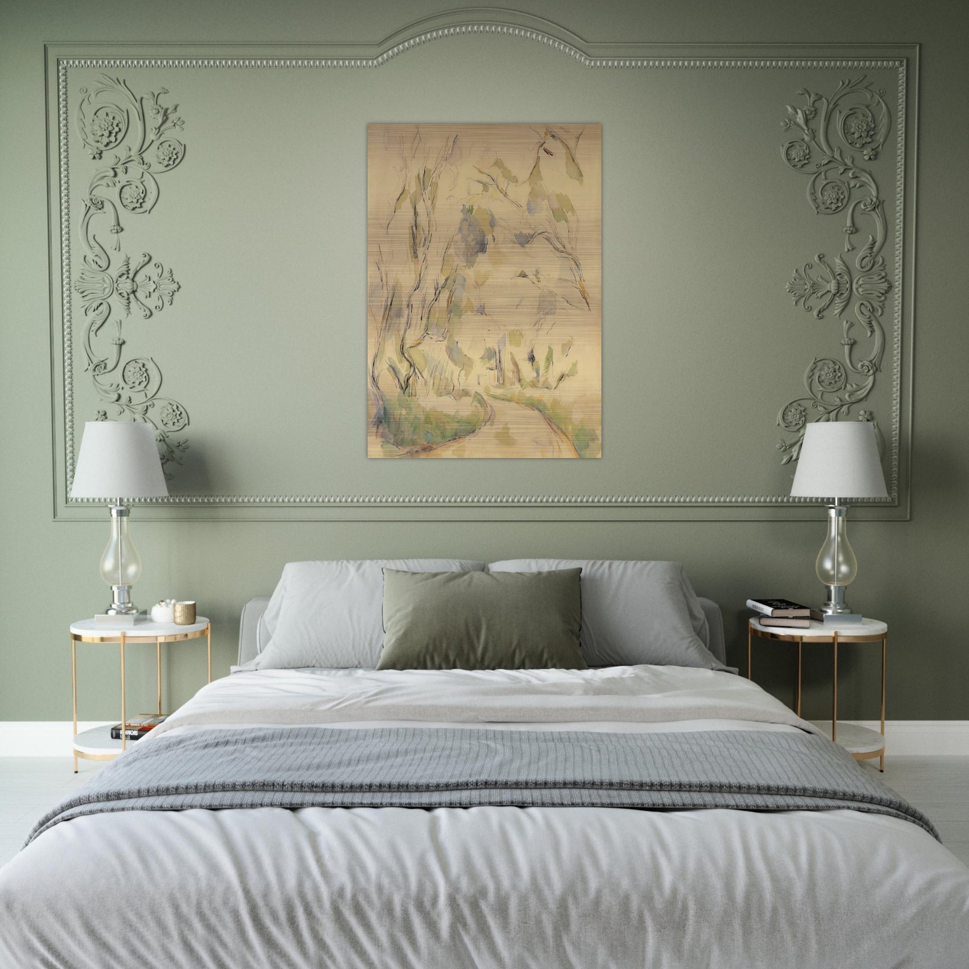 Well by the Winding Road in the Park of Chateau Noir - Paul Cézanne Brushed Aluminum Print - 70x100 cm / 28x40 inches | Paul Cézanne Aluminum Print | Paul Cézanne Prints