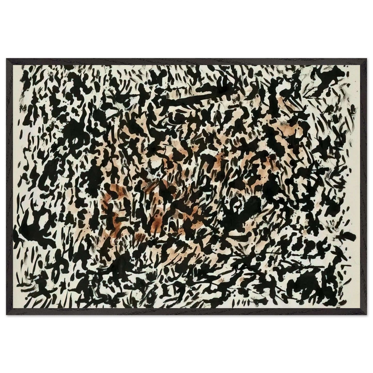 Untitled - 1979 N2 - Henri Michaux 70x100 cm / 28x40 inches Framed Art Print – Black Wooden Frame