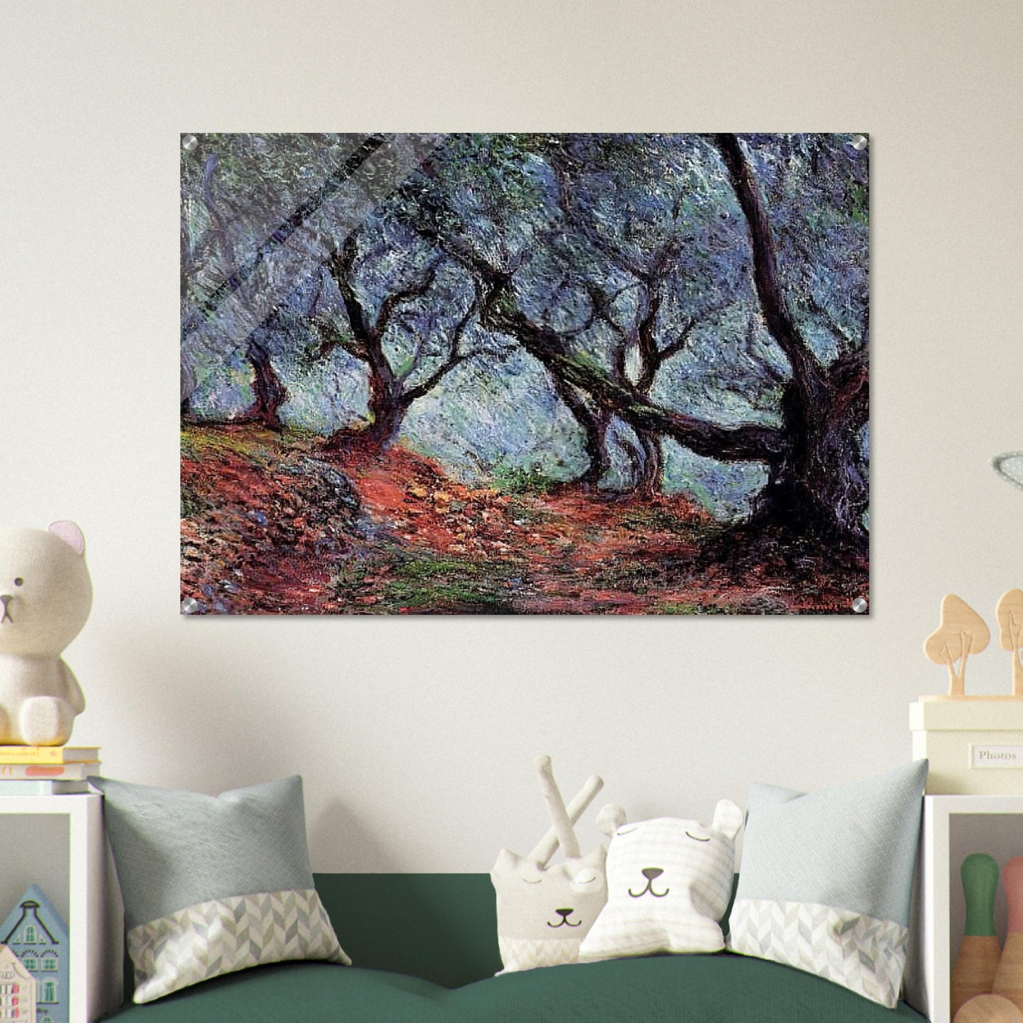 Grove of Olive Trees in Bordighera - claude monet Acrylic Print - 70x100 cm / 28x40″ inches