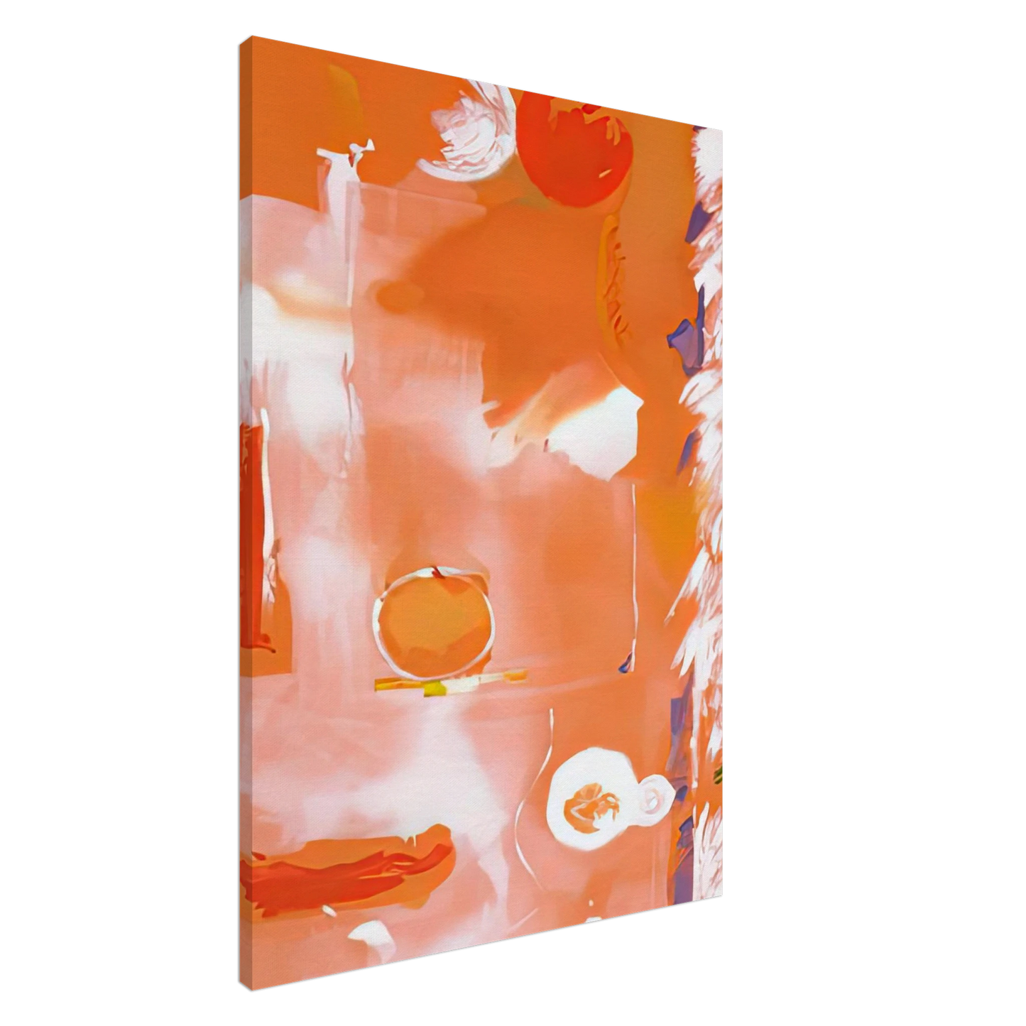 Helen Frankenthaler - Seeing the Moon on a Hot Summer Day, 1987- Wall Art - 60x80 cm / 24x32 inches - Premium Wooden Framed Poster With Fine Art Paper-canvas - White frame