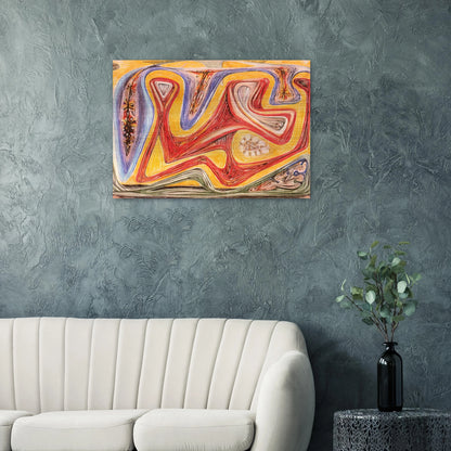 GLANDE FICTION 1938 - Roberto Matta Brushed Aluminum Print - 70x100 cm / 28x40 inches | Roberto Matta Aluminum Print | Roberto Matta Prints