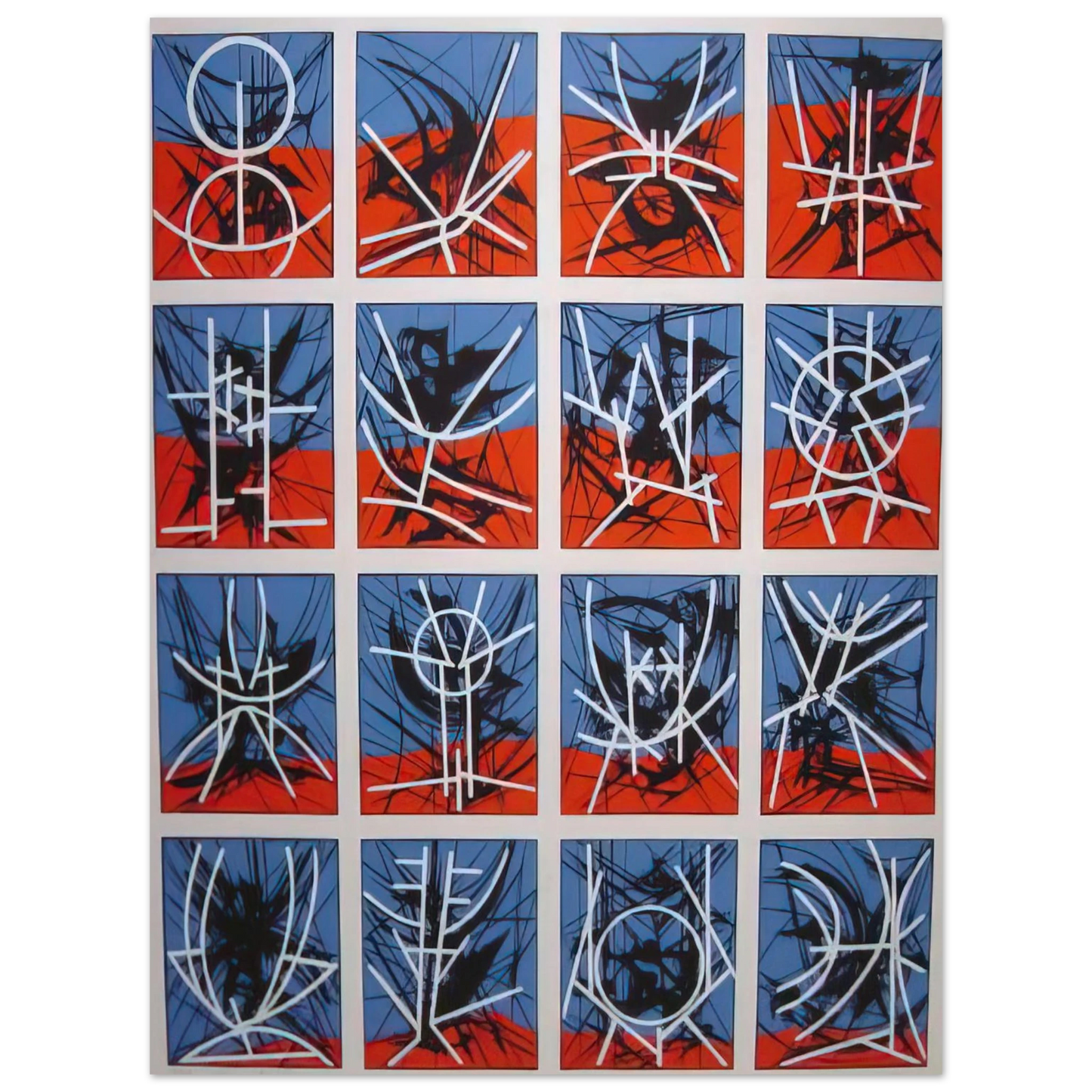 Jimmy Ernst - Hieroglyphics - 1969  75x100 cm / 30x40inches Fine Art Poster