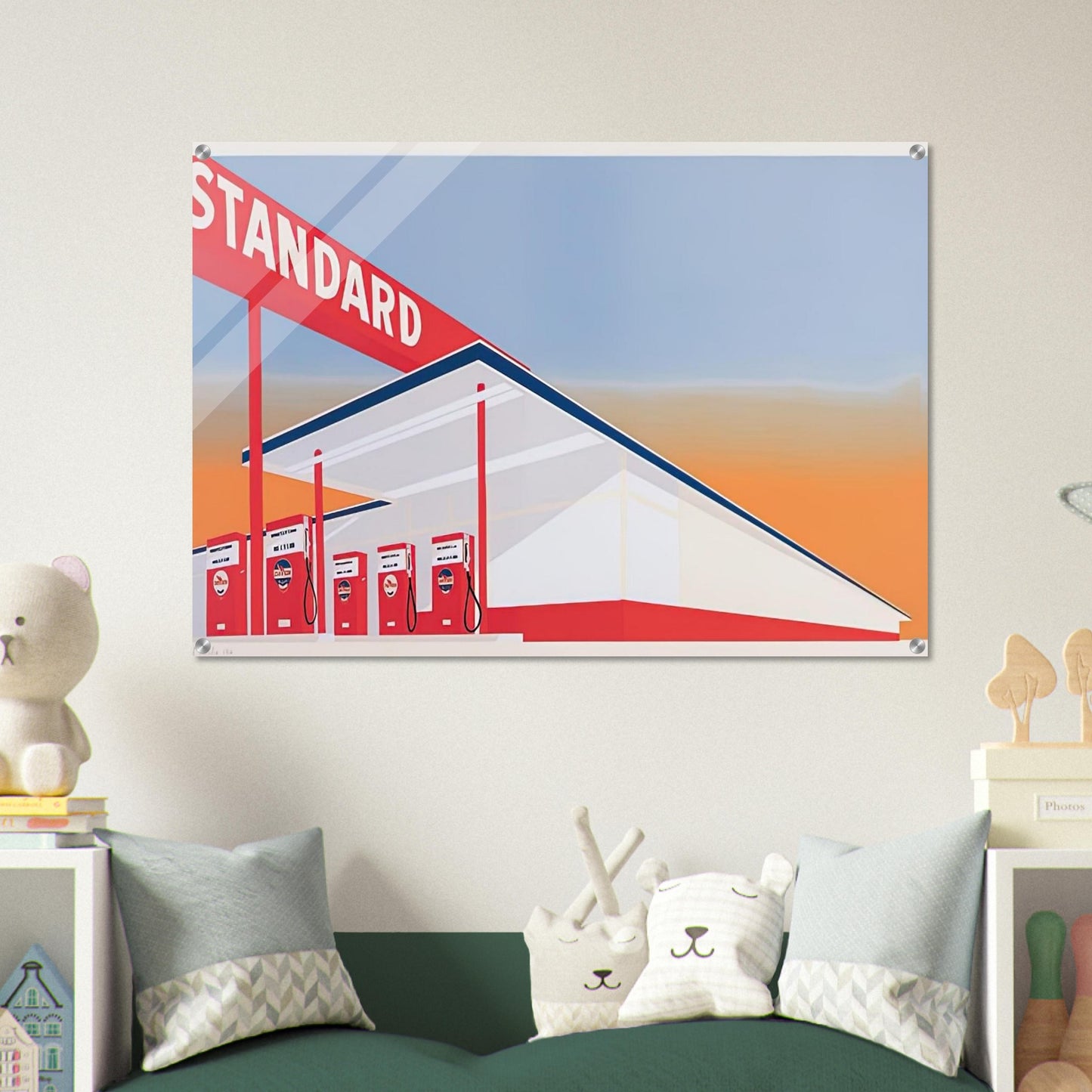 STANDARD STATION 1966 - Edward Ruscha Acrylic Print - 70x100 cm / 28x40″ inches
