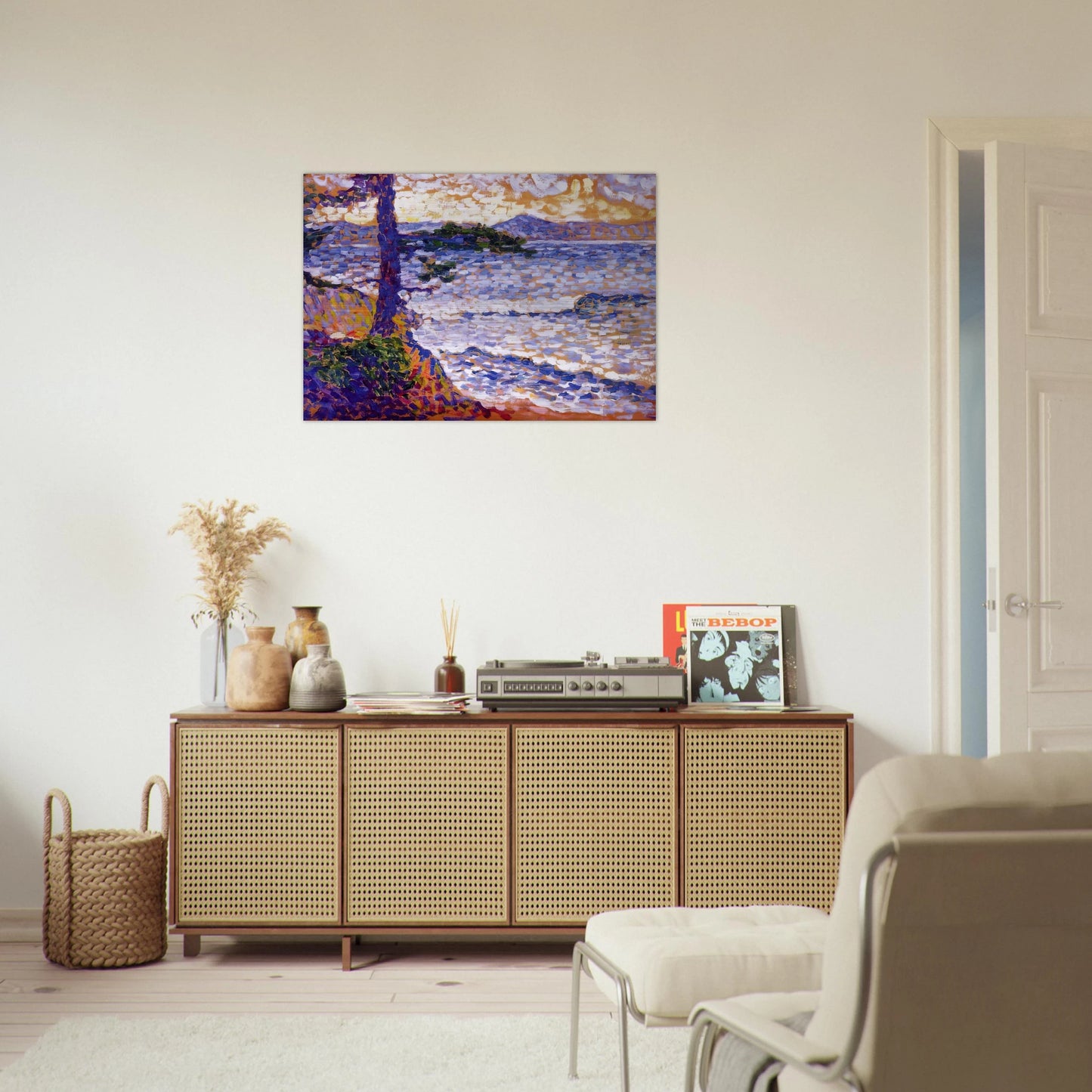 The Mediterranean Coast - Henri-Edmond Cross Brushed Aluminum Print - 70x100 cm / 28x40 inches | Henri-Edmond Cross Aluminum Print | Henri-Edmond Cross Prints