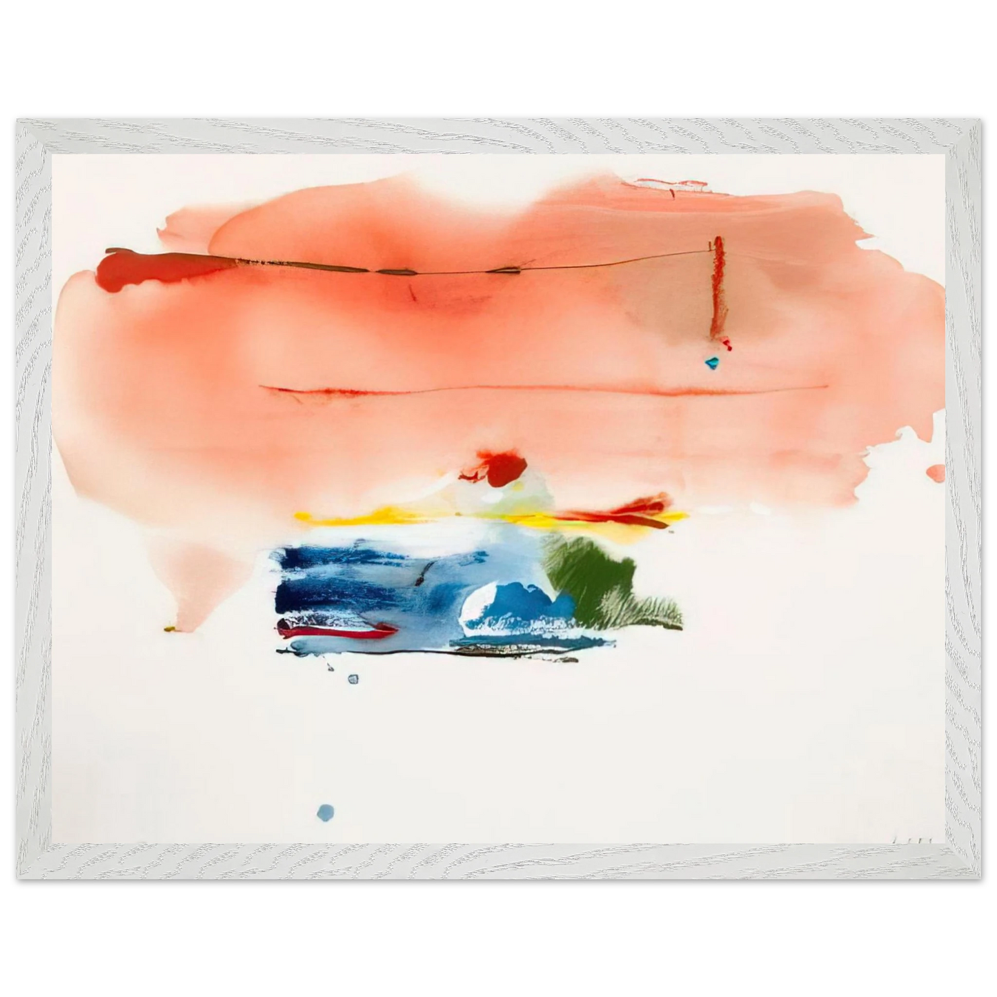Helen Frankenthaler - Santa Fe II - 1986 Wall art - A3 (29.7 x 42  cm) - Premium Wooden Framed Poster With Fine Art Paper-canvas - White frame