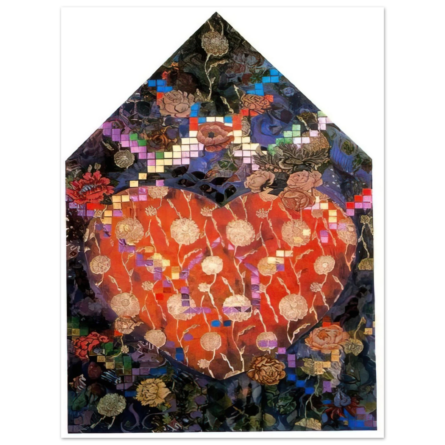 Miriam Schapiro - Heartfelt - PD Pattern and Decoration  75x100 cm / 30x40inches Fine Art Poster