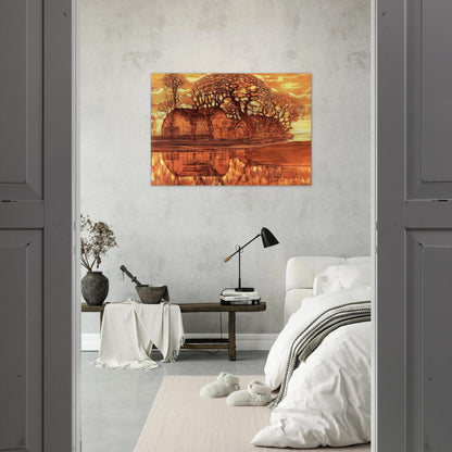 Farm at Duivendrecht - Piet Mondrian Brushed Aluminum Print - 70x100 cm / 28x40 inches | Piet Mondrian Aluminum Print | Piet Mondrian Prints