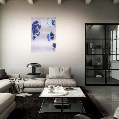 Blue Balls VII - Sam Francis Brushed Aluminum Print - 70x100 cm / 28x40 inches | Sam Francis Aluminum Print | Sam Francis Prints
