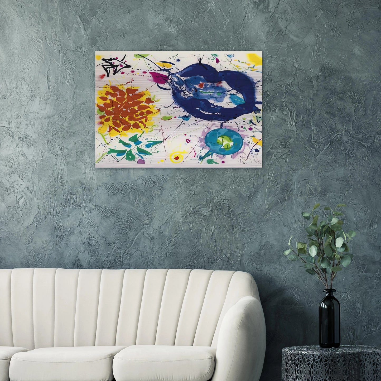 Senza Titolo III - Sam Francis Brushed Aluminum Print - 70x100 cm / 28x40 inches | Sam Francis Aluminum Print | Sam Francis Prints