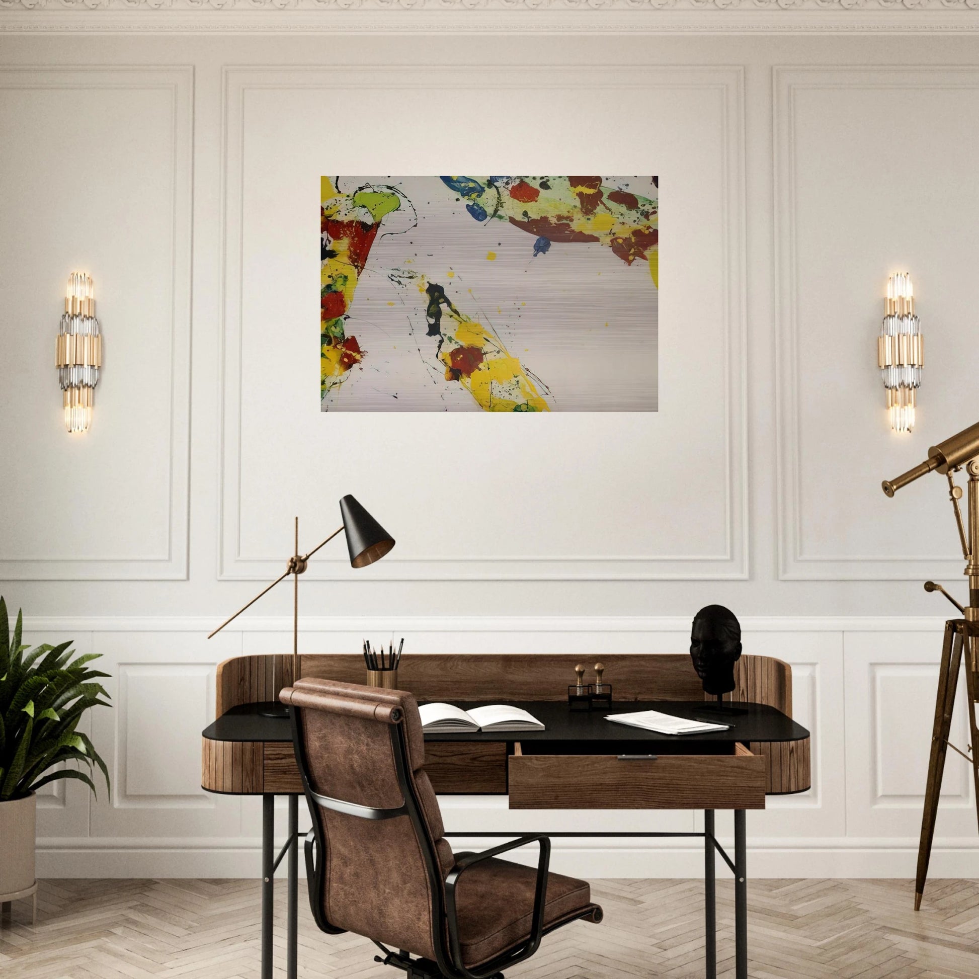 Coral Trails - Sam Francis Brushed Aluminum Print - 70x100 cm / 28x40 inches | Sam Francis Aluminum Print | Sam Francis Prints
